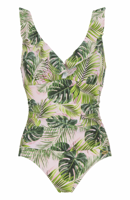 Virginia badedragt - pale pink/green