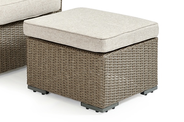 Ashfield fodskammel - beige/beige pude