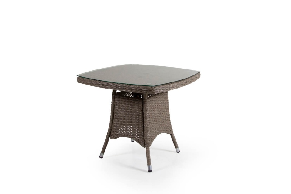 Ashfield sofabord 80x80 - beige/glas