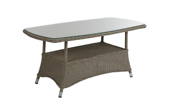 Hornbrook sofabord 120x65 cm - beige/glas