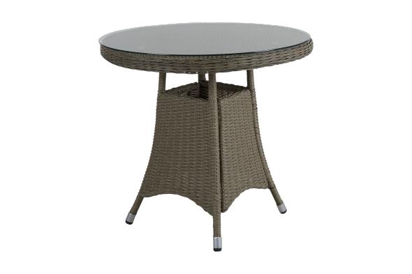 Hornbrook Spisebord Ø 80 H73 cm - Beige/glas