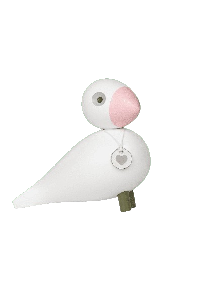 Kay Bojesen Love sångfågel - rosa/vit