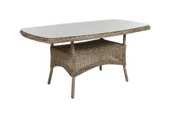 Rosita sofabord 150x80 cm - Natur/glas