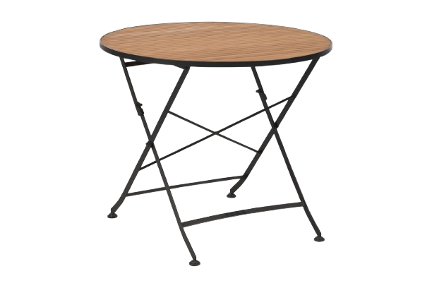 Brewer cafébord Ø 85 H73 cm - sort/teak