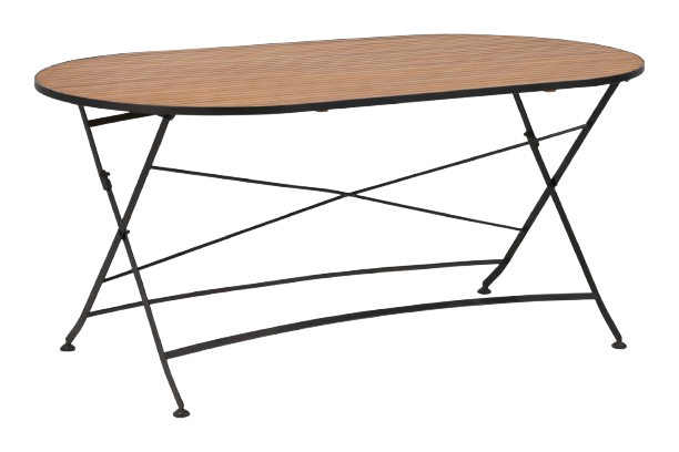 Brewer spisebord 160x85 H73 cm - sort/teak