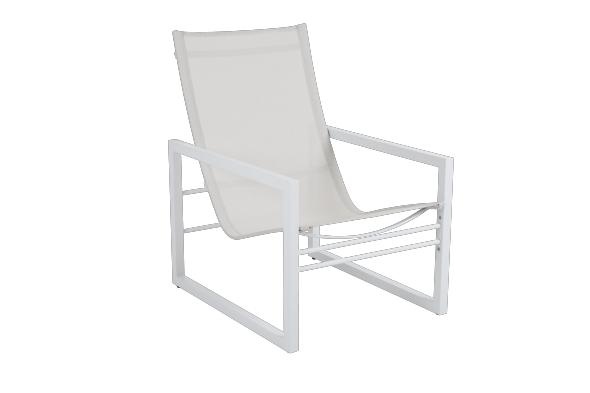 Vevi Lounge stol - Hvid/offwhite Textilene
