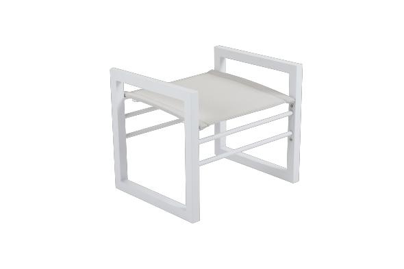 VEVI FOODSTOOL - Hvid/Offwhite Textilene