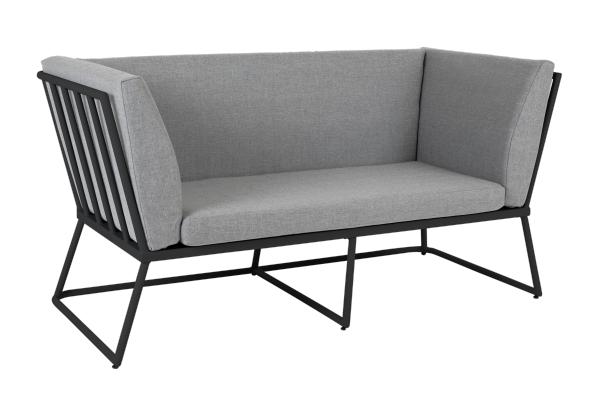 Vence 2 pers. sofa - sort/perle grå pude