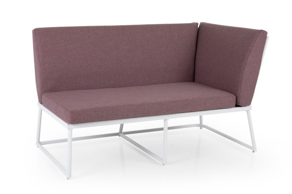 Vence 2 -Seater V End - White/Peony Dyna