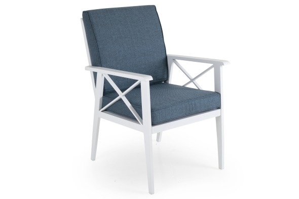 Sottenville spisestol med pude - hvid