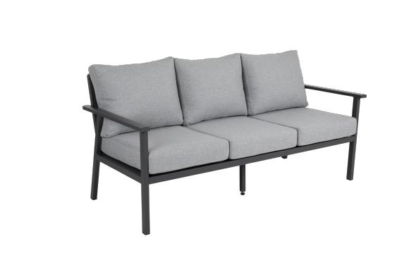 Samling 3 -sæde sofa - Anthracit/perle grå dyna