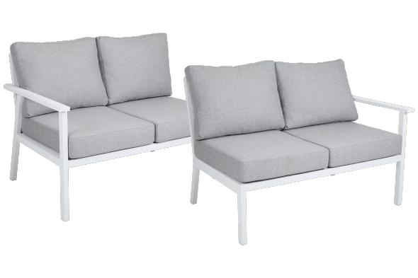 Samling 2 -Seater Ending HV High - White/Pearl Gray Dyna