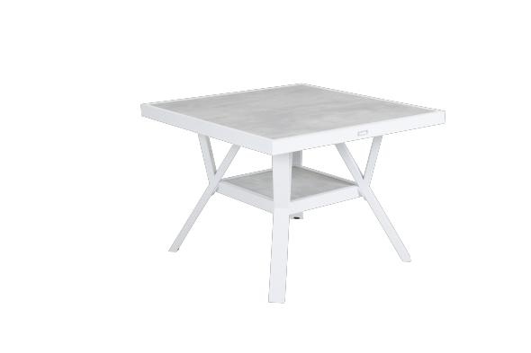 Samvaro sofabord 90x90 H65 cm - Hvid/glas