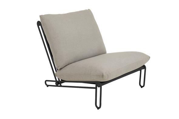 Flash lænestol - sort/ler beige dyna