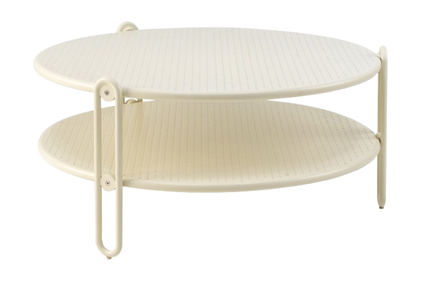 Blixt sofabord Ø 85 H39 cm - perlehvid