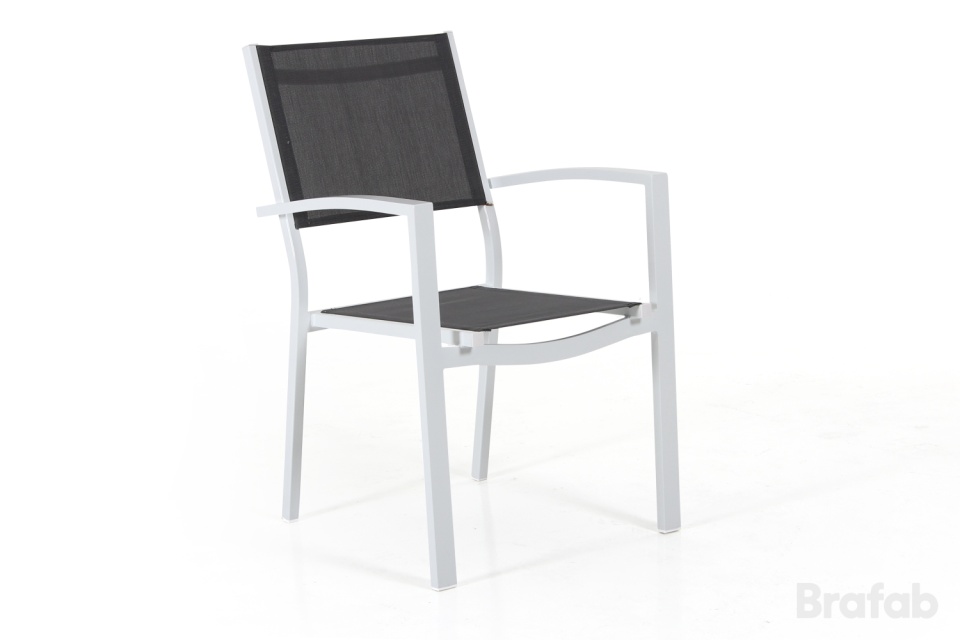 Leone Stack Chair - Matte hvid/grå