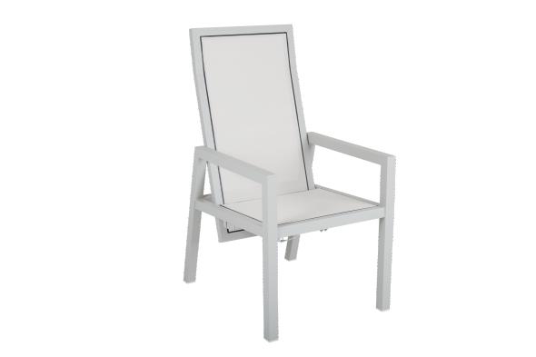 Newfort positionsstol - Lysegrå/Offwhite Textilene
