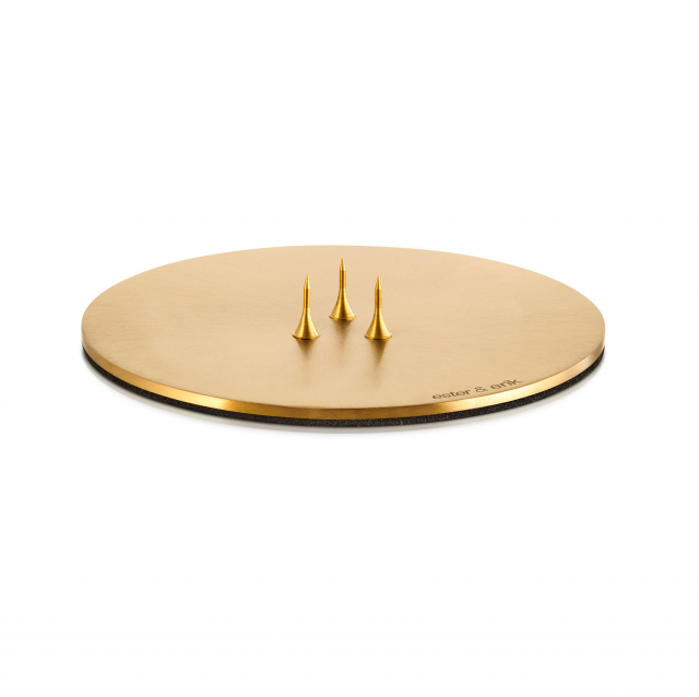 Lysplade 9 cm - matt gold