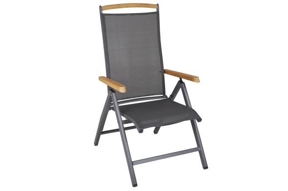 Andy positionsstol - anthracite/anthracite teak