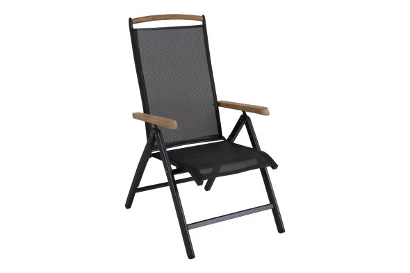Andy positionsstol - sort/sort teak