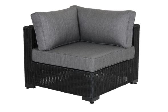 Ninja hjørnesofa - sort/grå pude