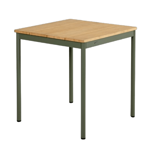 Nox Bistro cafebord 70x70 H73 cm - nordisk grøn/bambus