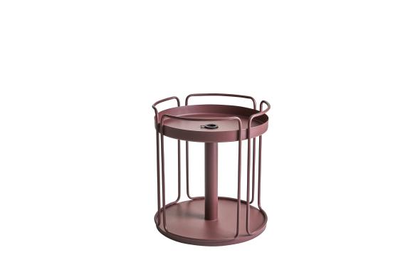 Shady sidebord Ø 53 H57 cm - zin rød