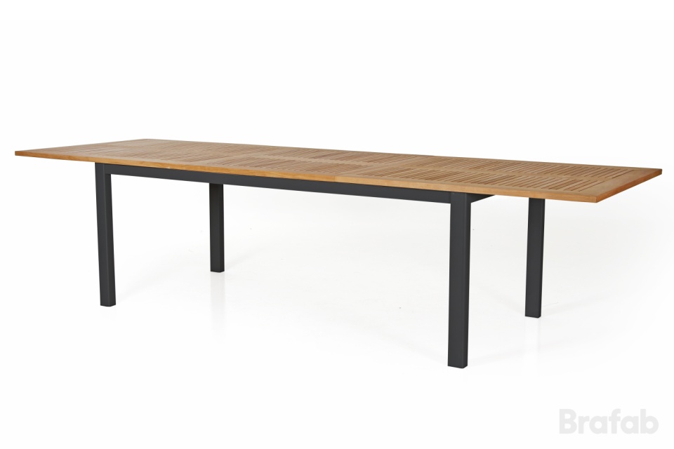 Lyon spisebord teak 224-304x100 cm - sort