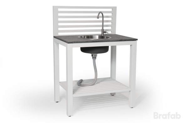 Bellac Outdoor Kitchen M Sink og Crane - Hvid