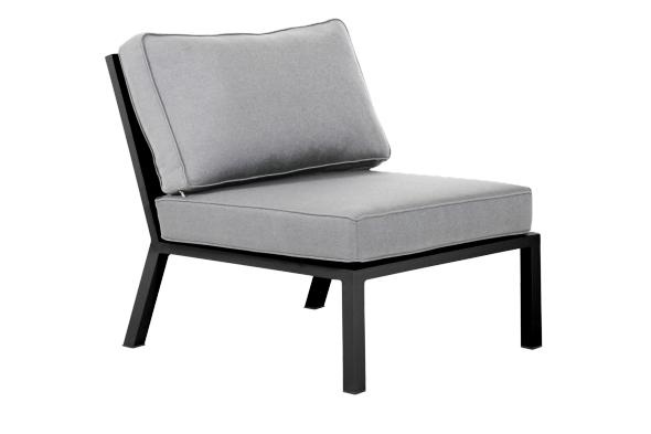 Belfort Midterste del, kan bygges - sort/pearl grey pude