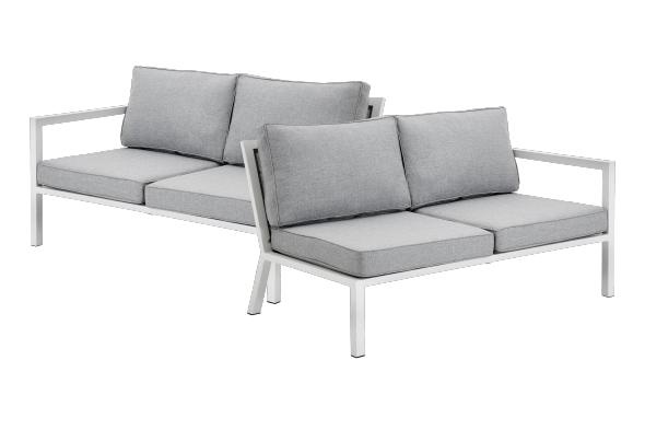 Belfort 2 -personers finish HV Buildable - White/Pearl Gray Dyna