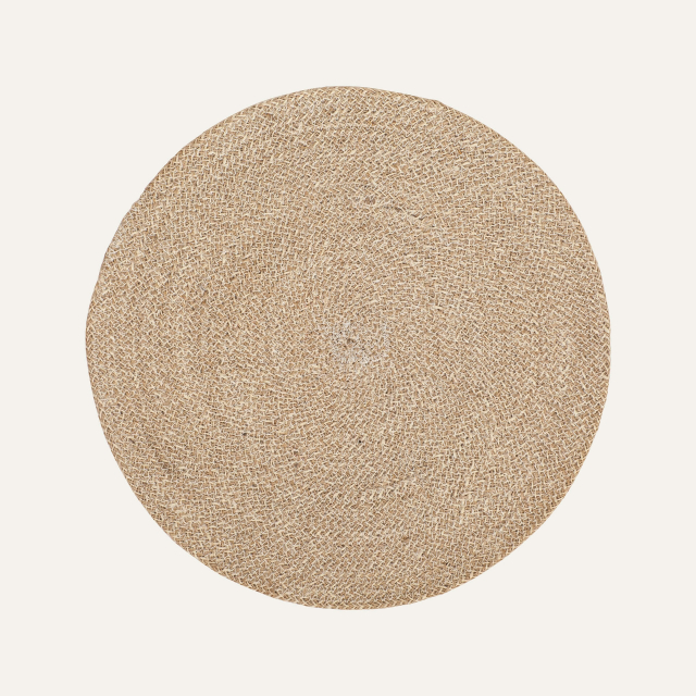 Ella bordbakke Ø 38 cm - hvid/natur