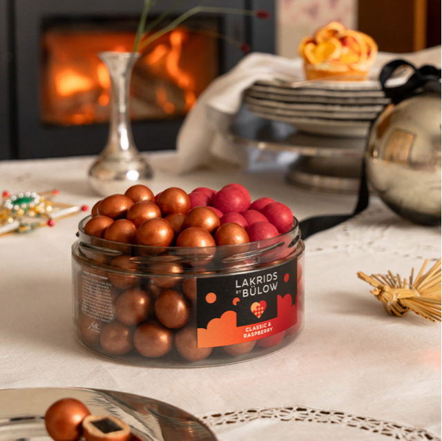 Lakrids Klassisk karamel/sprød hindbærblandet, stor