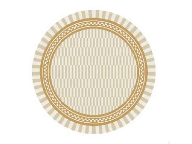 Rory utematta Ø120 cm - mønstret gul/beige