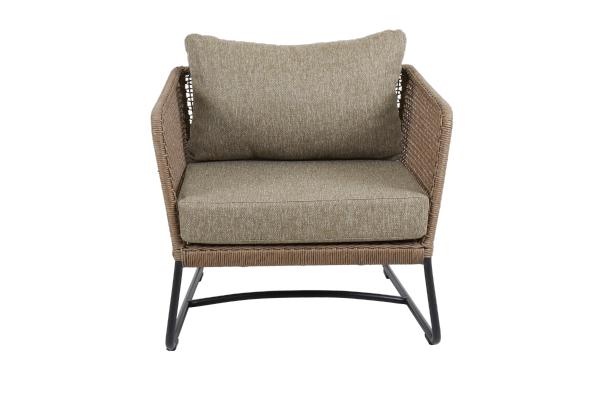 Pors lænestol - lysebrun/brun pude