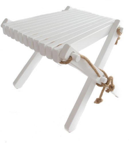 Lilli skammel bjørk olieret - hvid