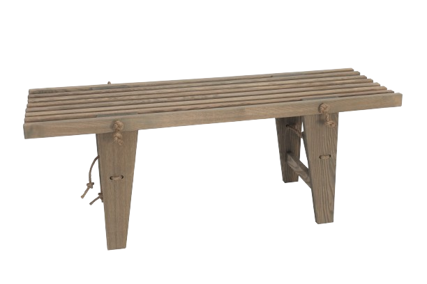 Ecobench 120 cm ask olieret - grå