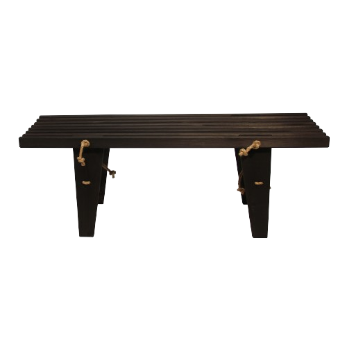Ecobench 120 cm fyr olieret - sort