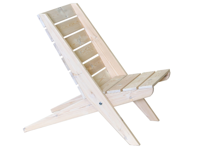 Eco Double Granny stol - oliebehandlet fyr/hvid