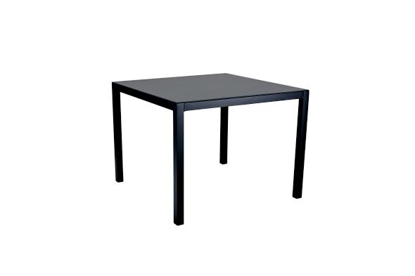 Rana kaffebord 85x85 H65 cm - sort/glas