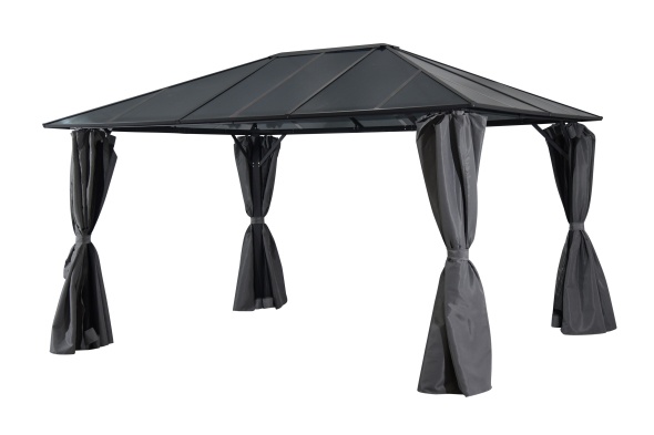 Scopello Pavilion 3x4m - Antracit/lysegrå vægge