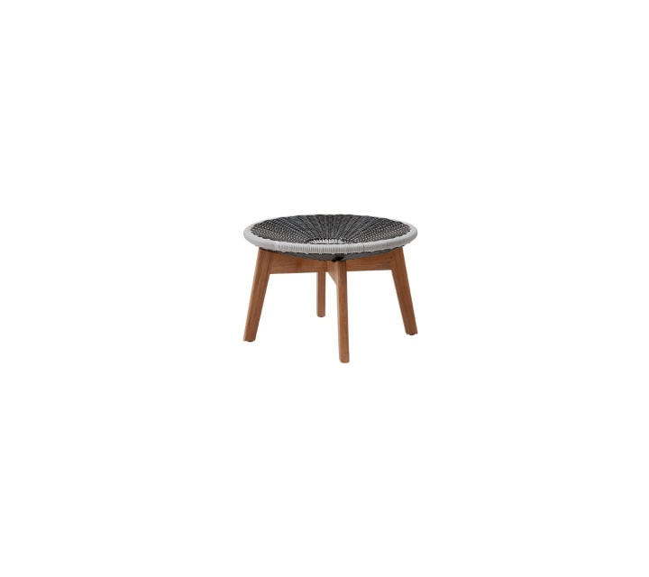 Peacock fodskammel/sidebord - grey/light grey/teak