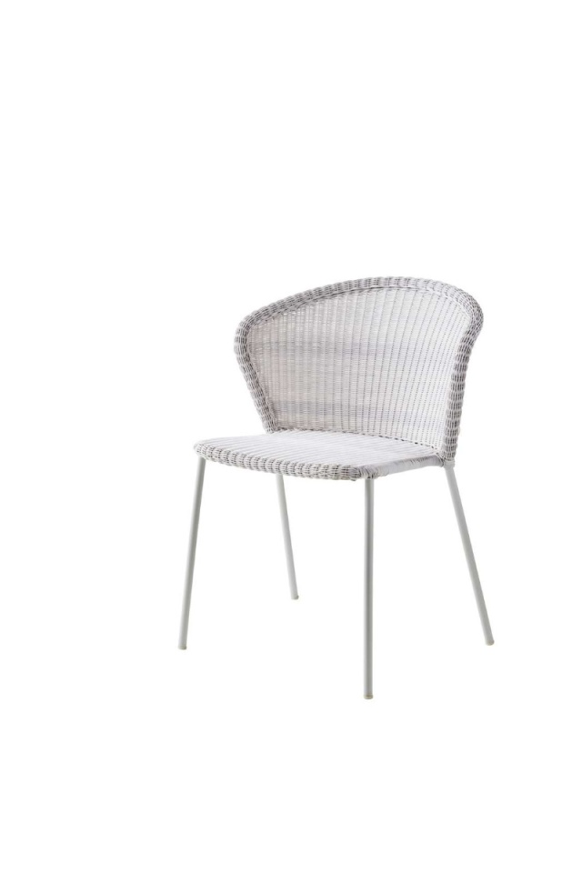 Lean stol stapelbar - white grey