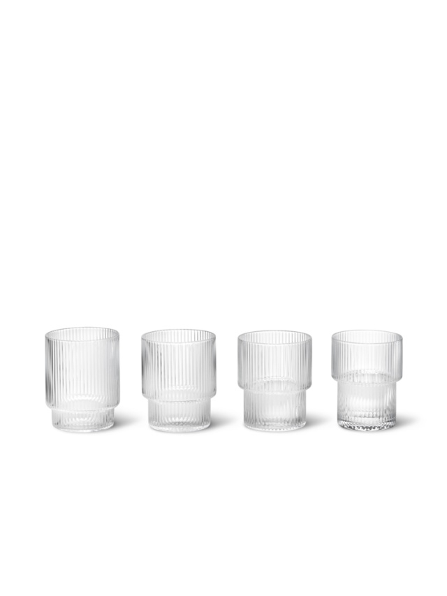 Ripple drik glas, 4 -pack - klar