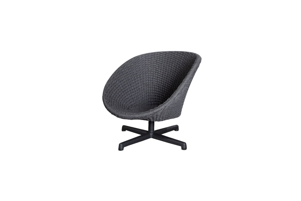 Peacock lounge drejestol - dark grey/lava grey