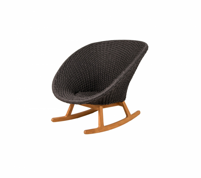 Peacock gyngestol - dark grey/teak