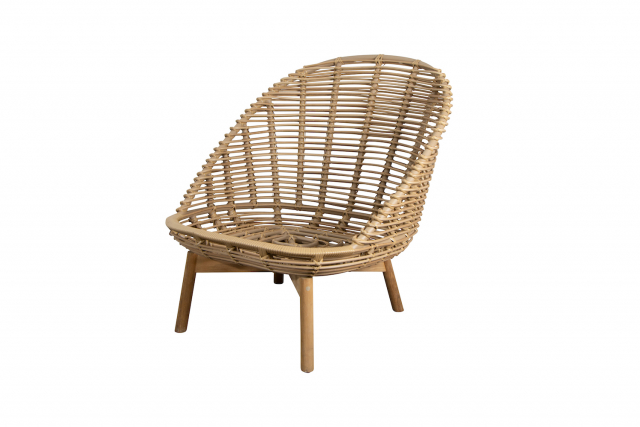 Hive loungefåtölj m/teak ben - natural