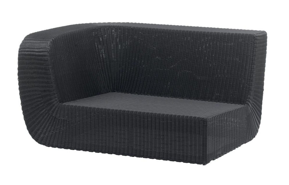 Savannah 2-sits soffa höger modul - black
