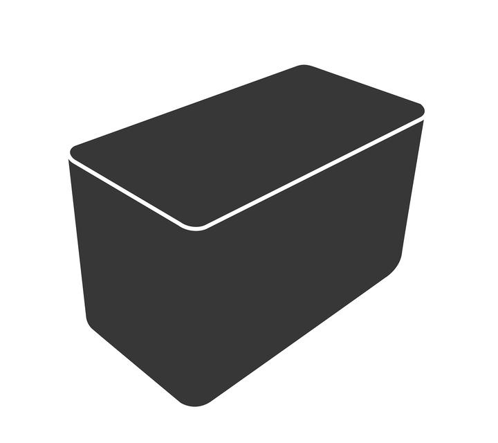 Cover 19: Drop köks enkel modul u/teak vägg - black