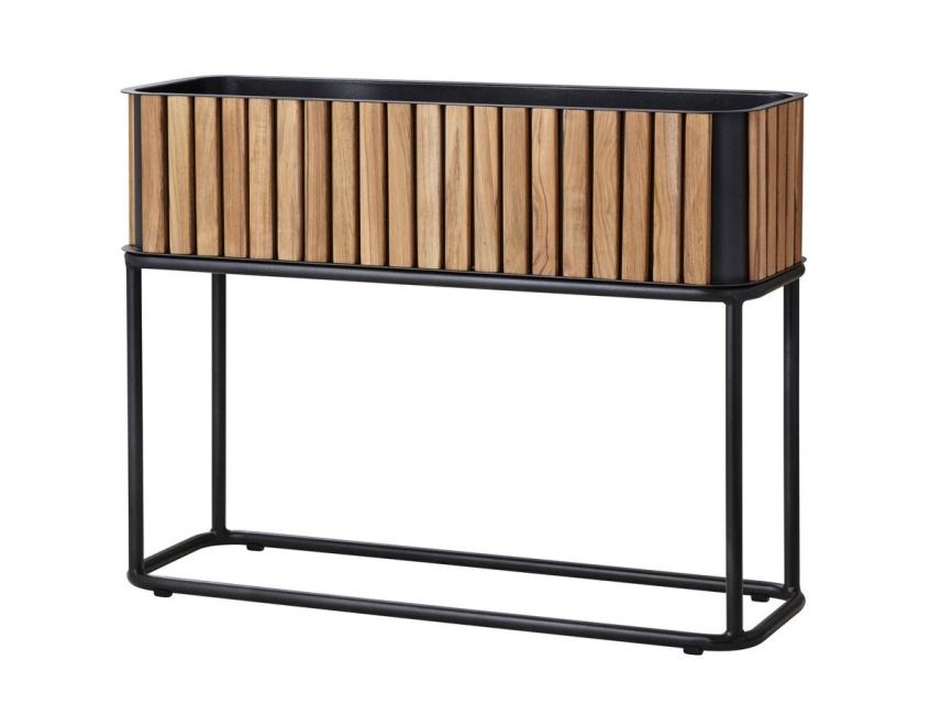 Combine blomsterkasse - teak/lava grey